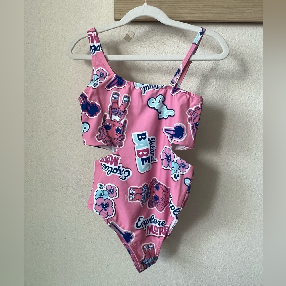 Kids swimsuit pink LOL dolls